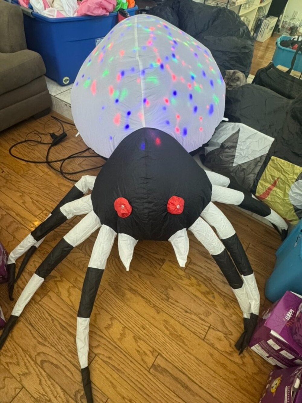6ft GOOSH Halloween Inflatable White Spider